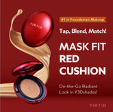 TIRTIR Mask Fit Red Cushion Foundation | Japan's No.1 Choice for Glass skin, Long-Lasting, Lightweight, Buildable Coverage, Semi-Matte